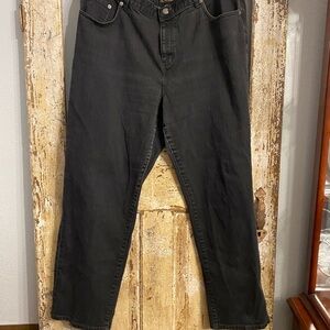 Lauren Jeans Co. Women’s Black Straight Leg Jeans, Size 16W